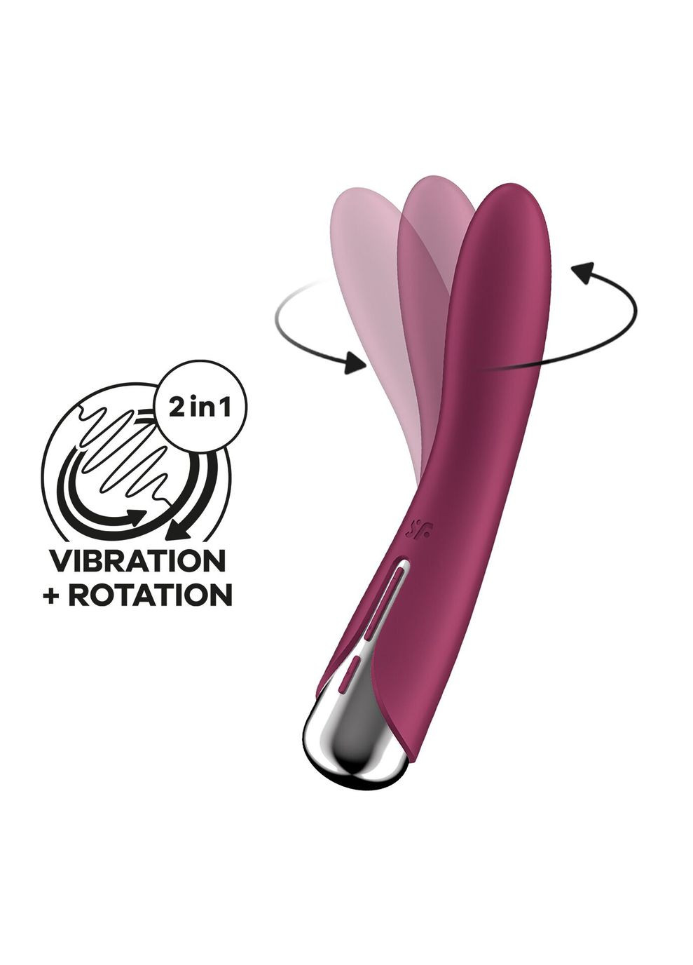 Вібратор точки G з обертанням Spinning Vibe 1 Red, 2 мотори - CherryLove Satisfyer (332209344)