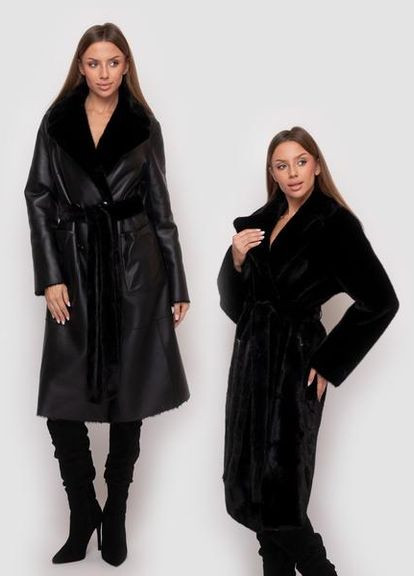 Двухсторонняя дубленка 88-1725-115-SA Черный 168# SAM MK Samange (313105508)