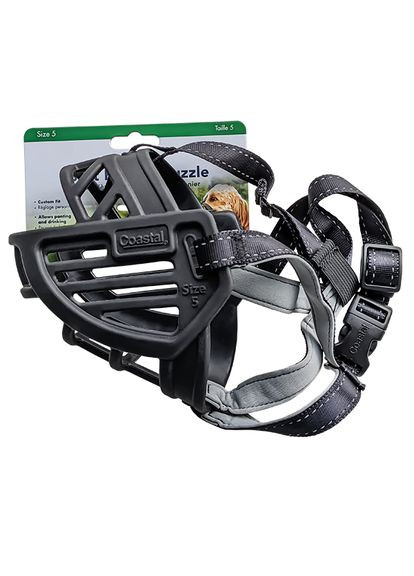 Силиконовый намордник для собак Soft Basket Muzzle 5 Черный (76484136092) Coastal (319322647)