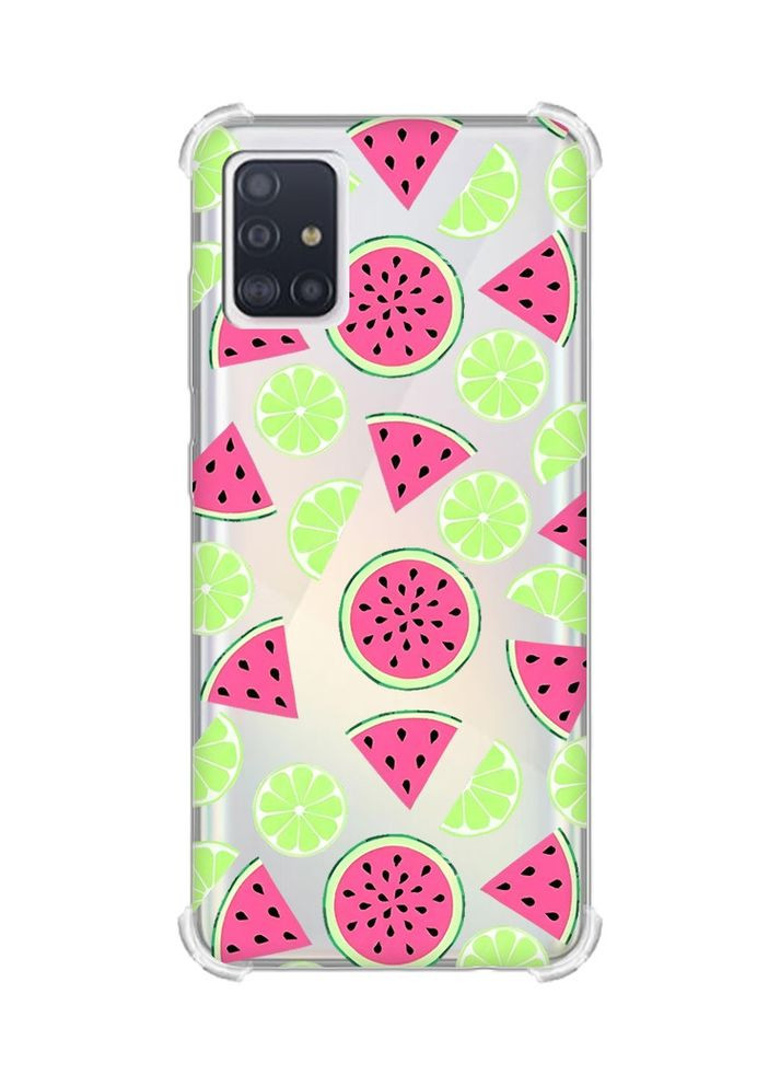 Чохол з потовщеними кутами на Samsung Galaxy A71/A715:: Кавуни и лайм (принт 345) Creative (360684628)