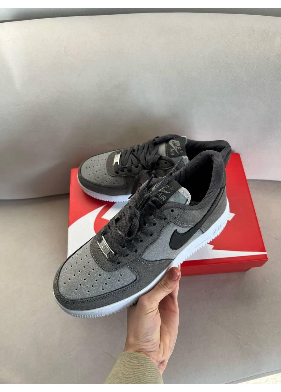 Серые демисезонные кроссовки мужские nike air force 1 low grey найк аир форс 1 премиум No Brand