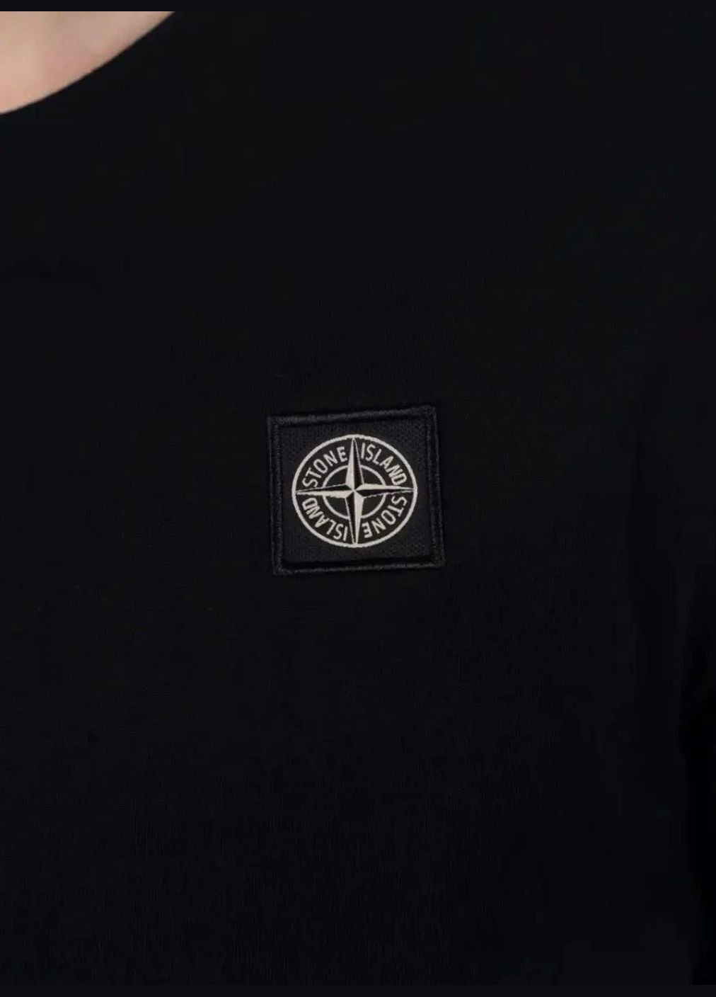 Черная футболка мужская Stone Island Classic Logo
