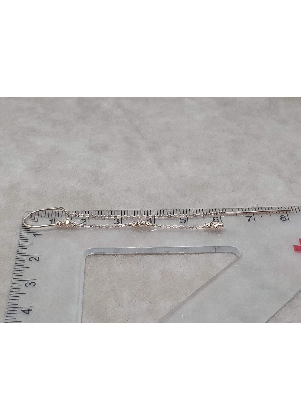 Золотые серьги-протяжки Шарики. 210166_1 FAVORITUM (356452560)