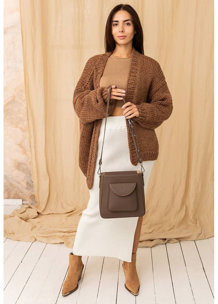 Женская кожаная сумка Stella темно-бежевая The Wings (348358672)