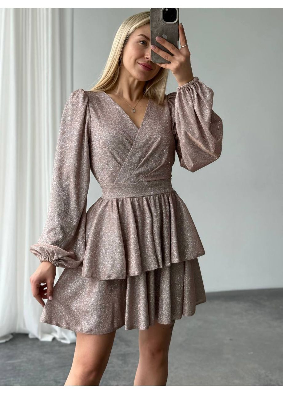 Бежева святковий, кежуал, коктейльна, вечірня жіноча сукня Asi.Store.ua