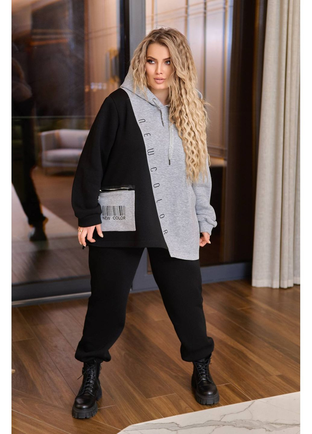 Теплый спортивный костюм ДОРИС серый 64 Tatiana (348416798)
