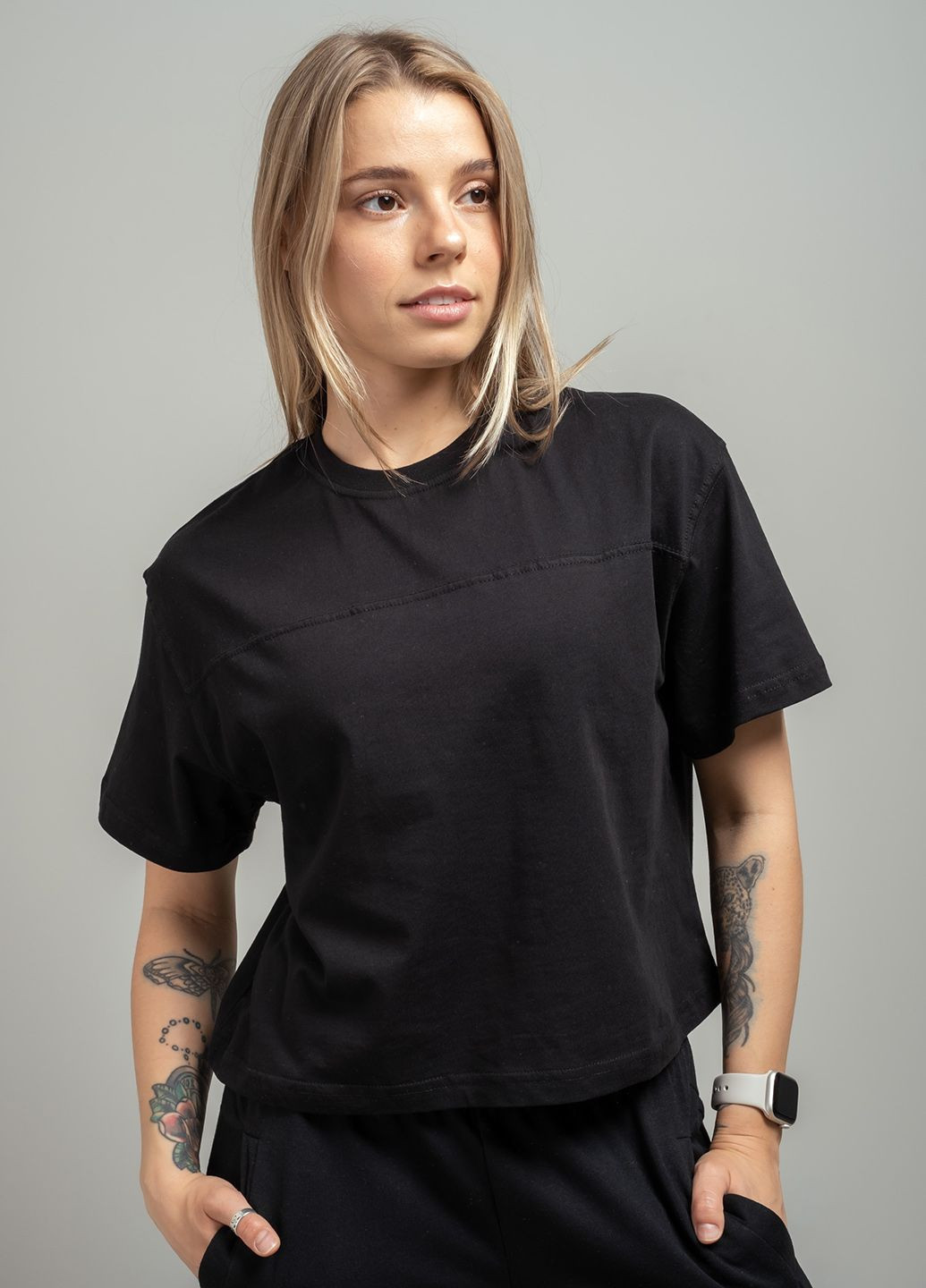 Женская футболка укороченная 343056 Power - (293056593)