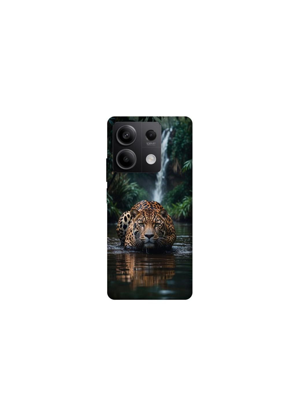 Чехол на Xiaomi Redmi Note 13 5G Leopard in water Frontalka (354191853)