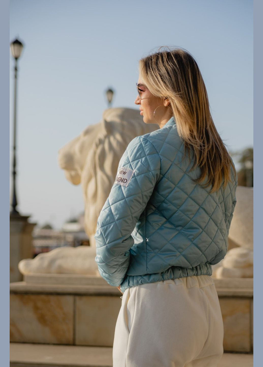 Блакитна жіноча куртка колір бірюзовий р.42/44 408667 New Trend