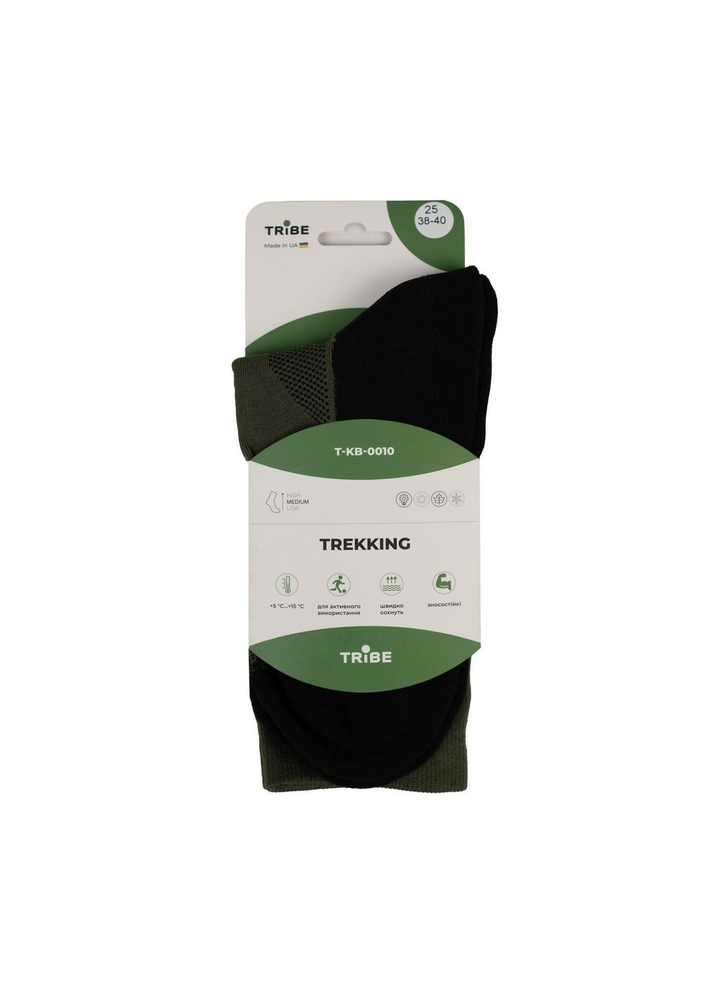 Носки T-KB-0010-black, 38/40 Tribe Trekking (356130336)