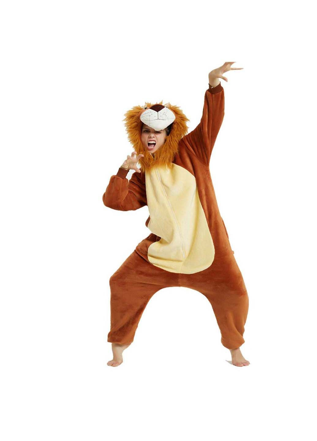 Піжама Кігурумі доросла Лев New 3Д (на блискавці) 145 - 155 см BearWear (295904497)