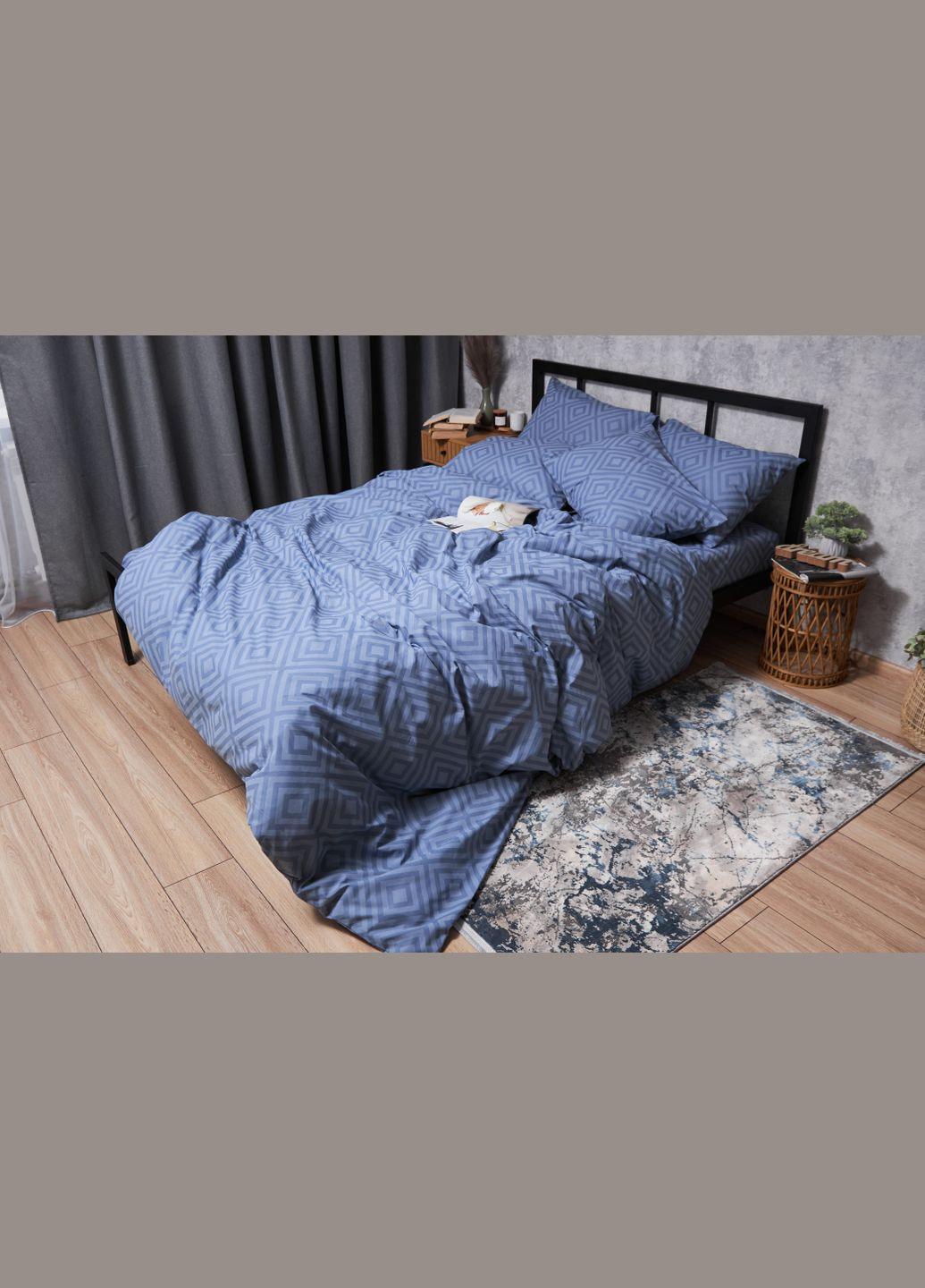 Комплект постільної білизни Бязь Gold Люкс «» двоспальні 175х210 наволочки 4х70х70 (MS-820004629) Moon&Star Crystal (293148384)