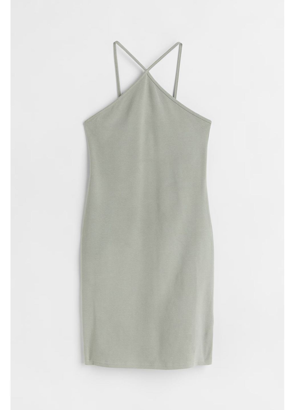 Зелена кежуал сукня з бавовни H&M однотонна