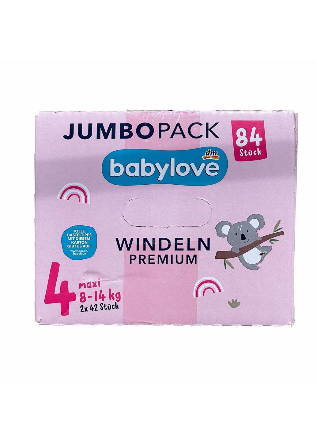 Подгузники 4 8-14 кг 84 шт Jumbo Pack BabyLove (369144182)