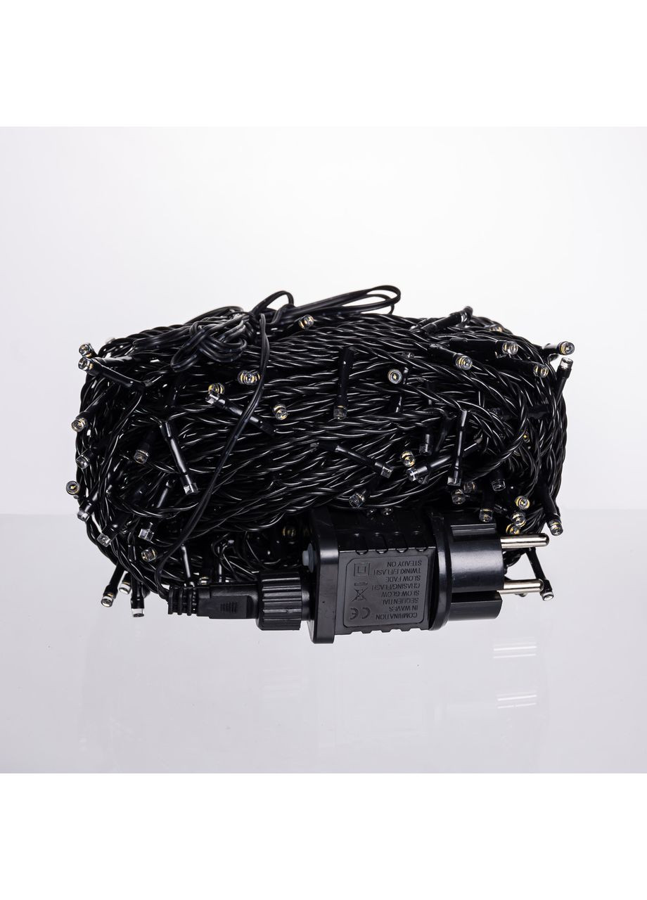 Гирлянда Нить уличная 30м 300 LED черный провод для декора дома и сада освещение для праздников Garlando (370432324)