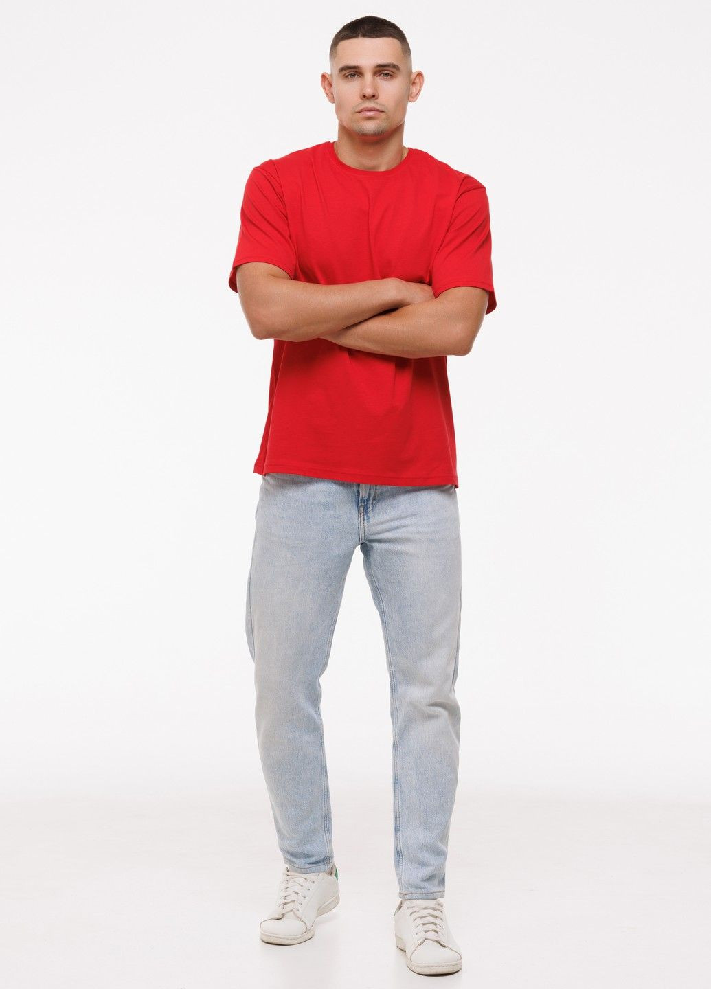 Красная футболка мужская свободная m красный (1213439166421) Наталюкс 12-1343
