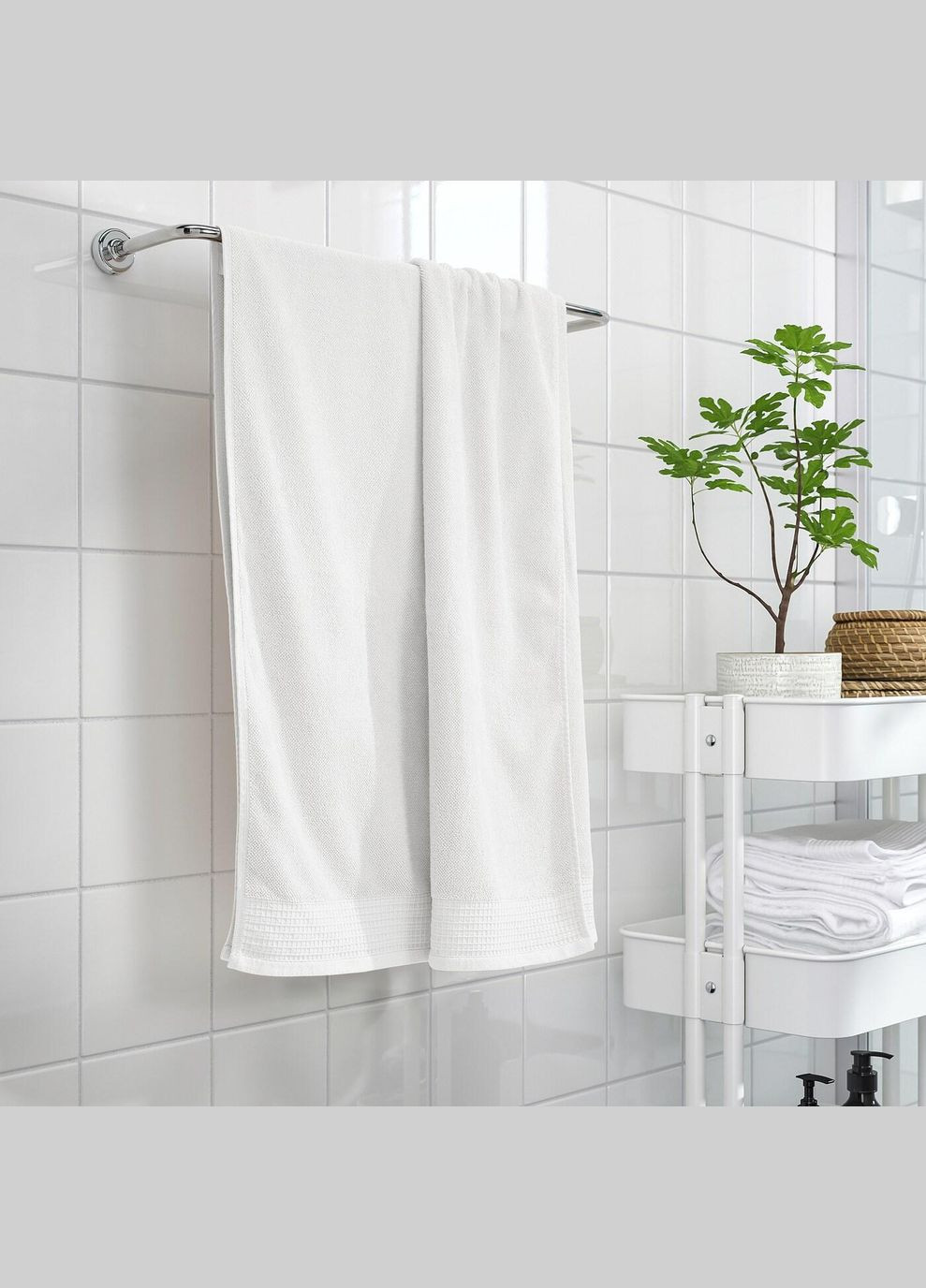 IKEA рушник ікеа vinarn 100х150 см (00554849) білий виробництво -