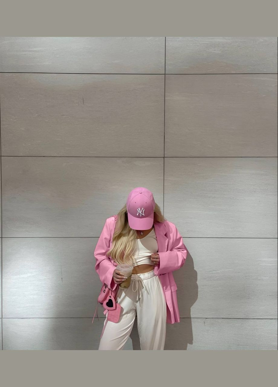 Розовый женский женский пиджак FINO Mode однотонный - демисезонный