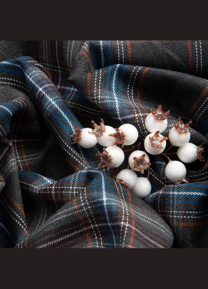 Тканина костюмна Клітина, 148 см, 265 г/м2, Клітка, Шотландка, костюмка коричнево синя IDEIA (325408599)