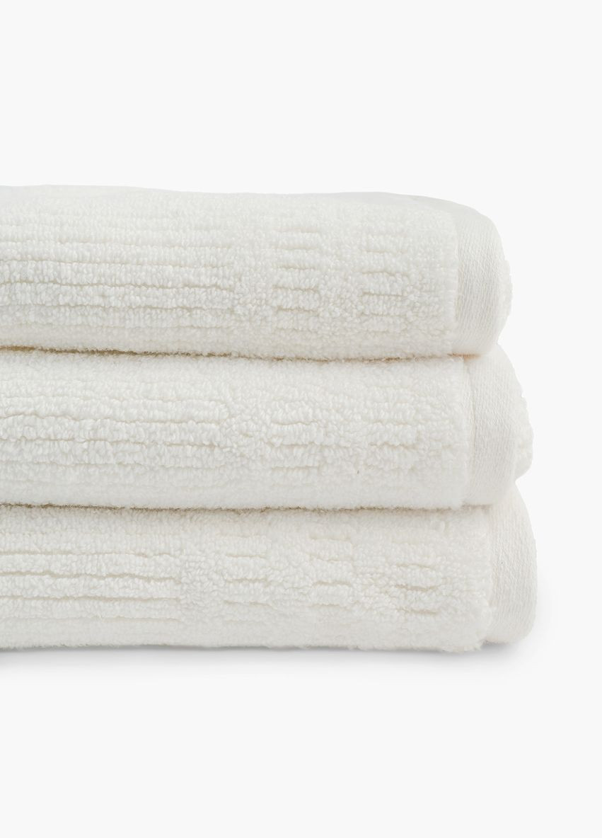 Рушник MY HOME «ХВИЛЯ» 50х90 см Бавовна Кремова (BT-09 M CREAM) МВМ кремовий