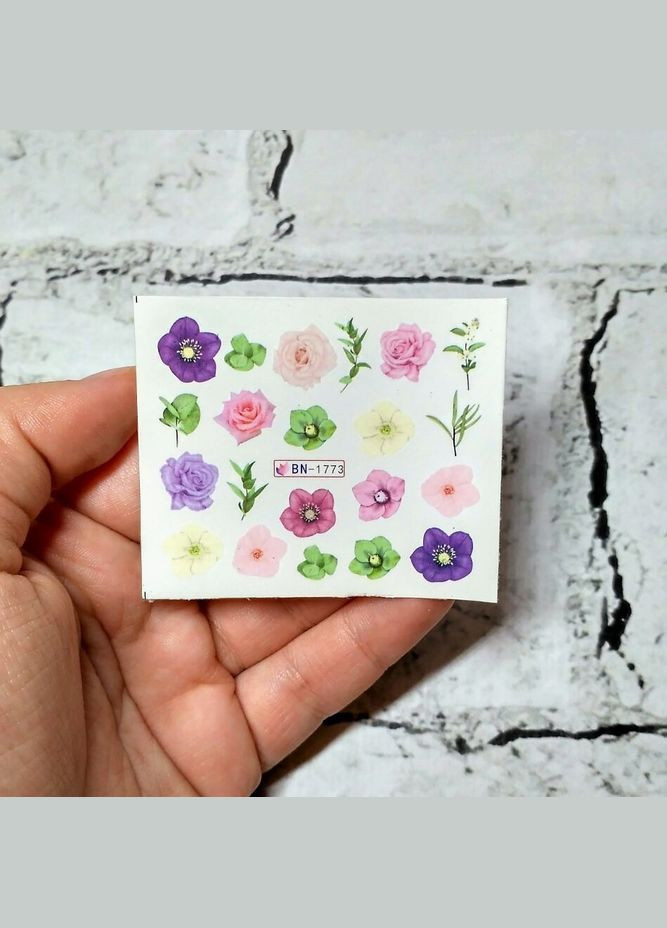 Слайдеры для ногтей наклейки Цветы No Brand (330644101)