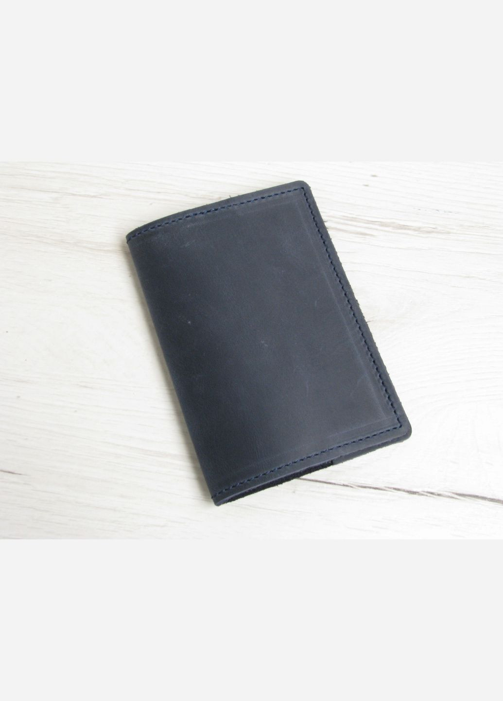 Кожаная обложка для паспорта синяя GS (322456271)