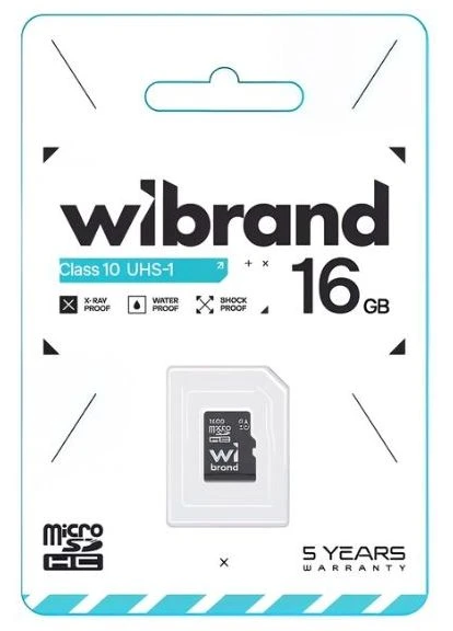 Карта пам'яті microSDHC 16GB UHS-I U1 V6 (WICDHU1/16GB) Wibrand (401995688)