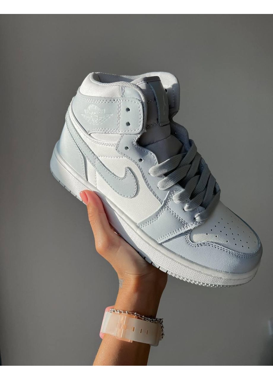 КРОССОВКИ ЖЕНСКИЕ NIKE AIR JORDAN 1 RETRO HIGH PALE LILAC НАЙК АИР ДЖОРДАН No Brand белые демисезоны (367175533)