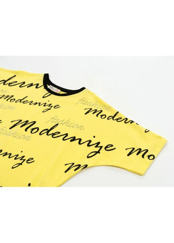 Комбинированный демисезонный набор детской одежды футболка и капри (5083-134g-yellow) Smile