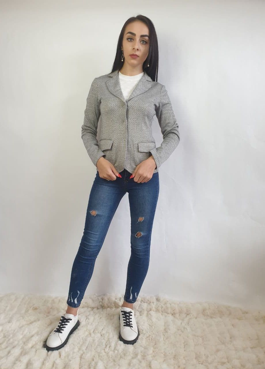 Жакет FCA161O9GC Біло-чорний Silvian Heach (314897368)