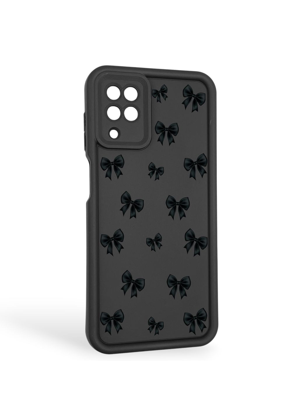 Чехол силиконовый Soft Touch с 3D принтом для Galaxy M12 (SM-M127F) черный (Полная защита камеры) Samsung (371652838)