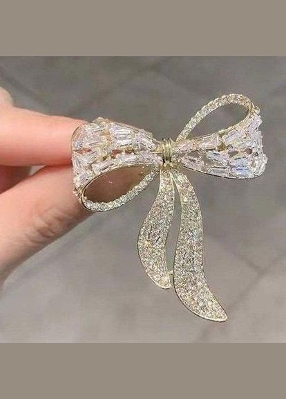 Розкішна брошка бант з фіанітами та стразами, 5108 Fashion Jewelry (336949723)