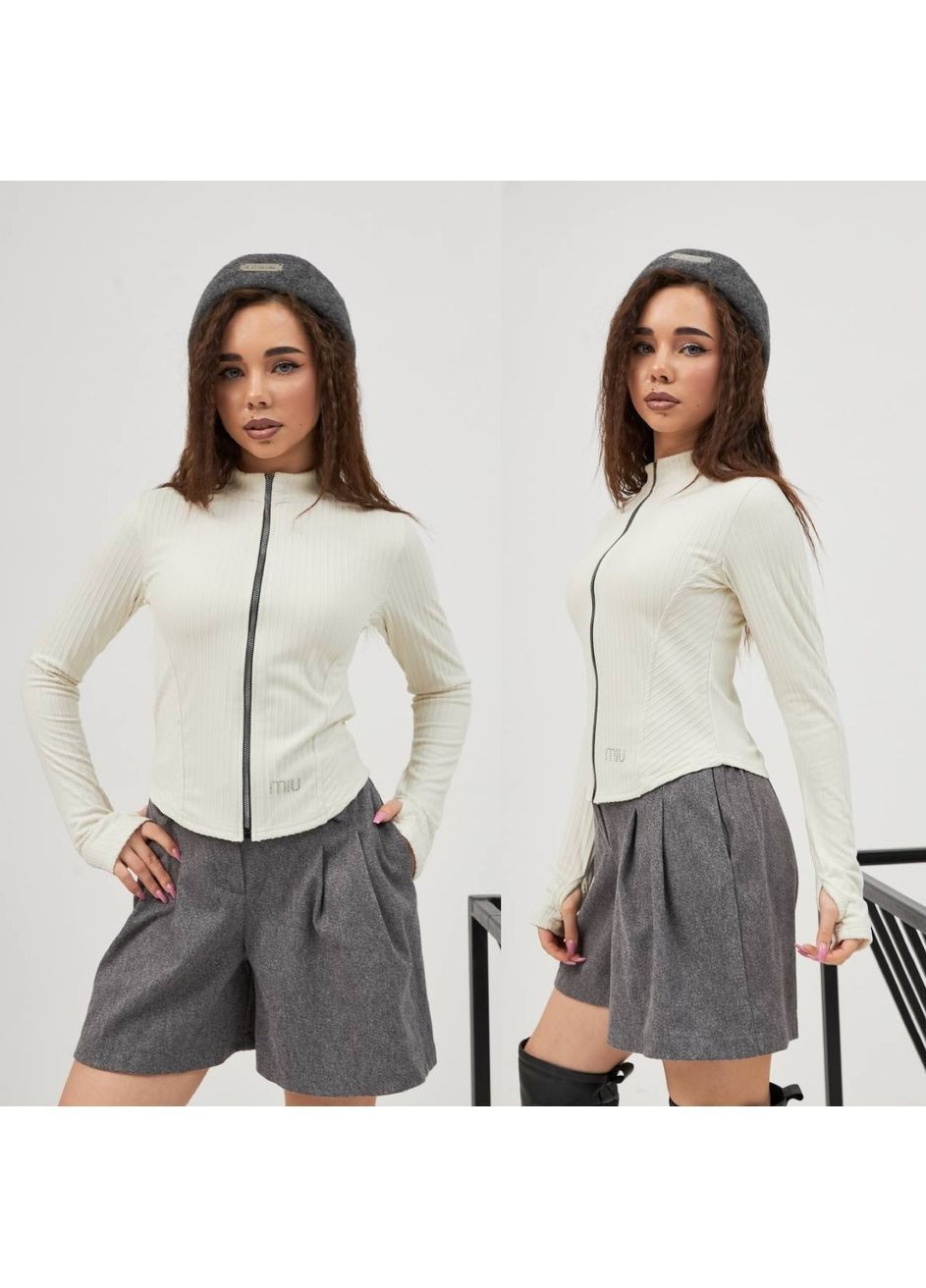 Белый демисезонный повседневный лонгслив Україна в полоску