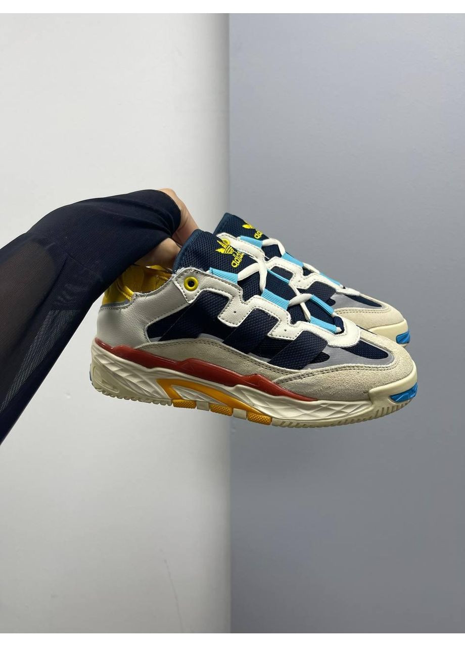 Комбіновані Осінні кросівки чоловічі adidas niteball multicolor адідас найтбол No Brand