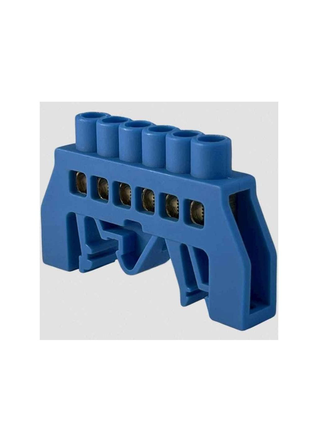 Шина нульова ізольована 6x9мм2 (синя) STF706B на DIN-рейку/на монтажну панель ТМ PF Промфактор (368831546)