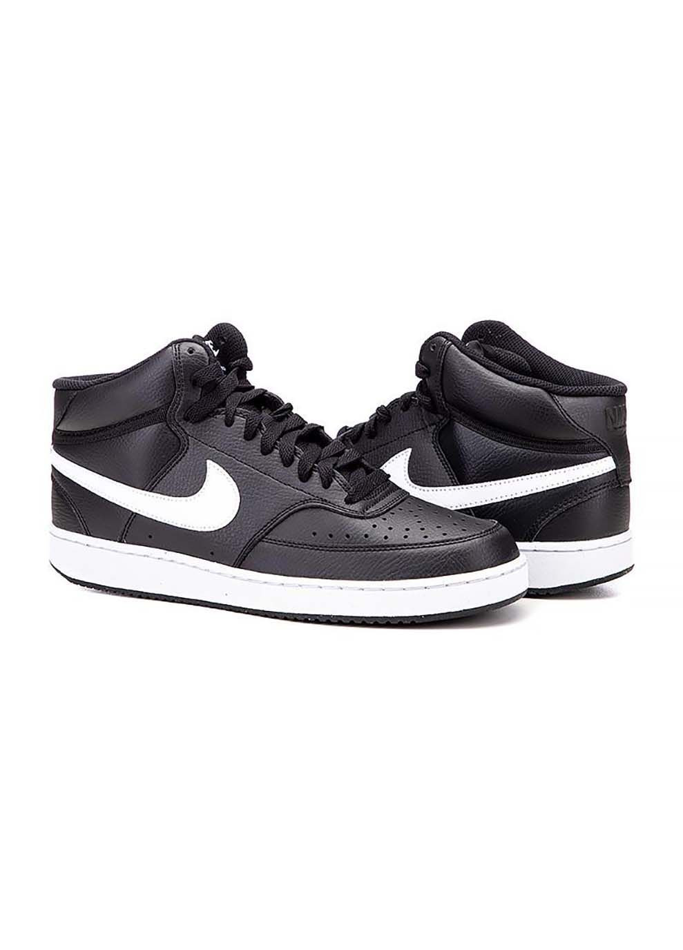 Чорні Осінні чоловічі кросівки court vision mid nn чорний Nike