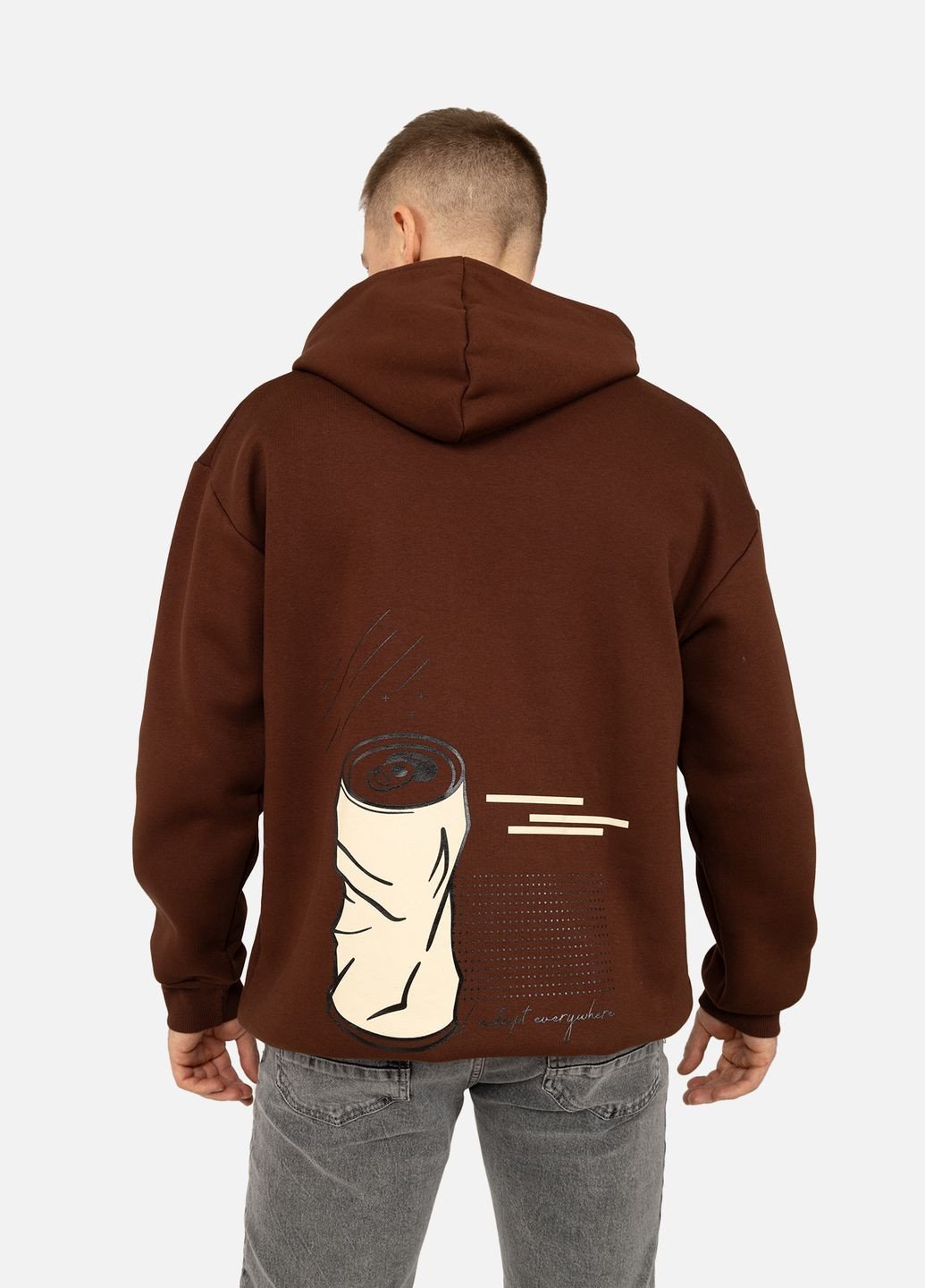 Мужской худи цвет коричневый ЦБ-00262206 Yuki (307362734)
