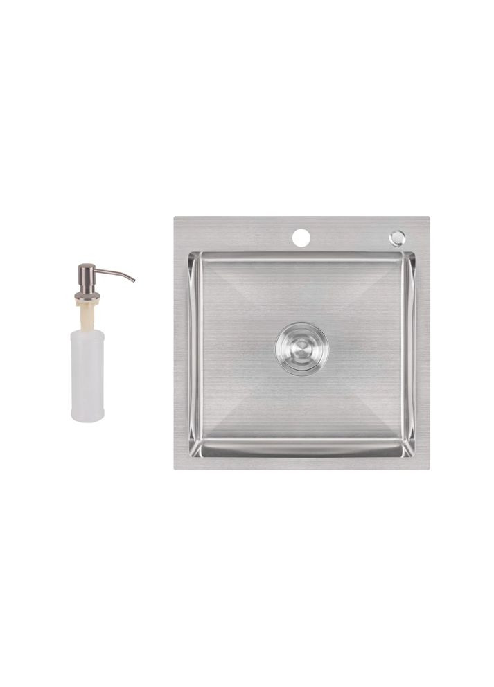 Мойка для кухни встроенная Handmade H5050 Brushed Steel 3,0/1,0 мм LIDZ (370290007)