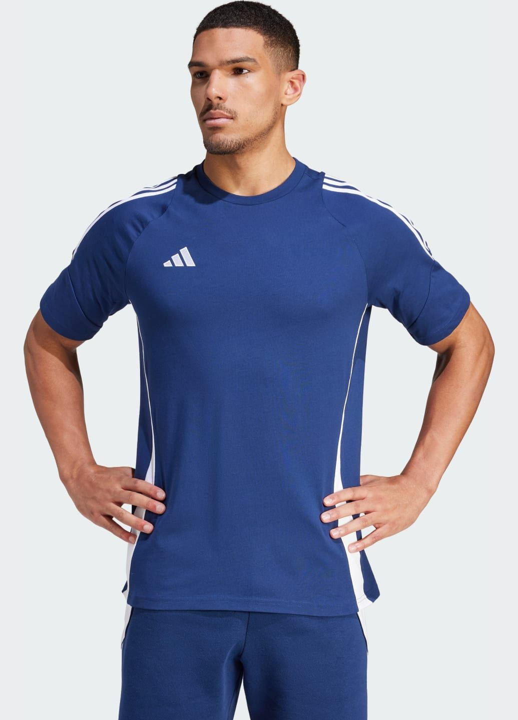 Синяя футболка tiro 24 sweat adidas