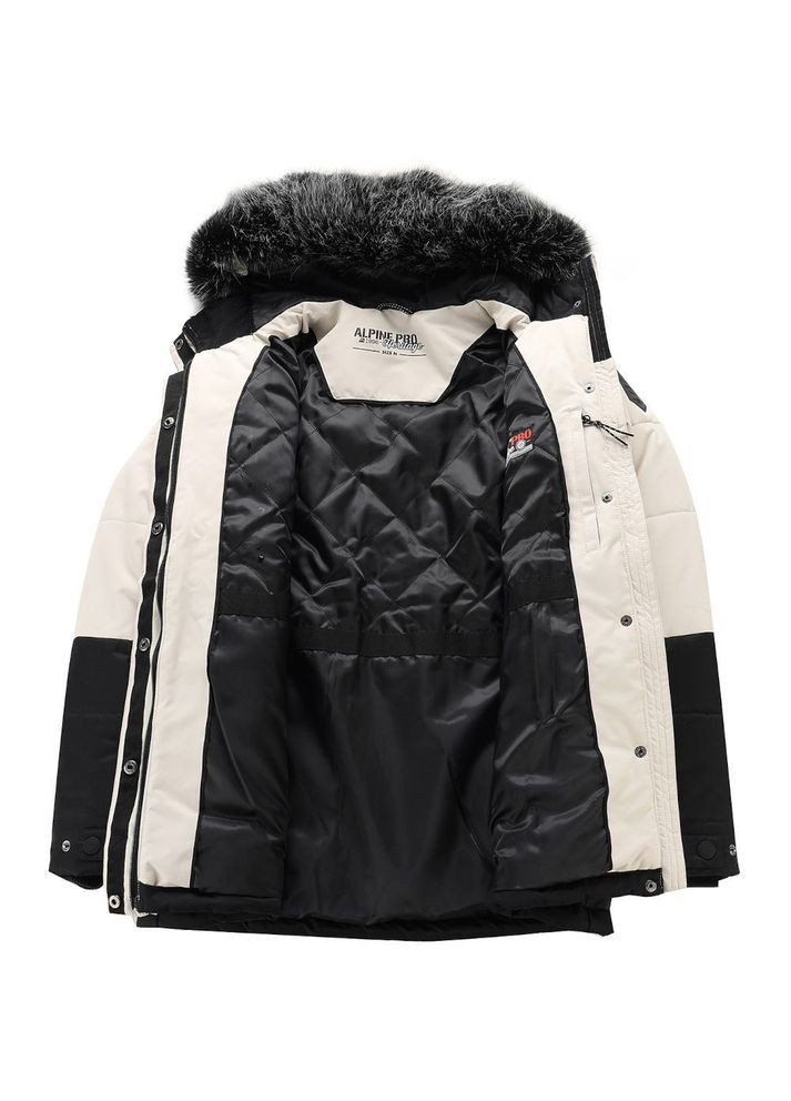 Комбінована зимня куртка жіноча egypa чорний-бежевий Alpine Pro