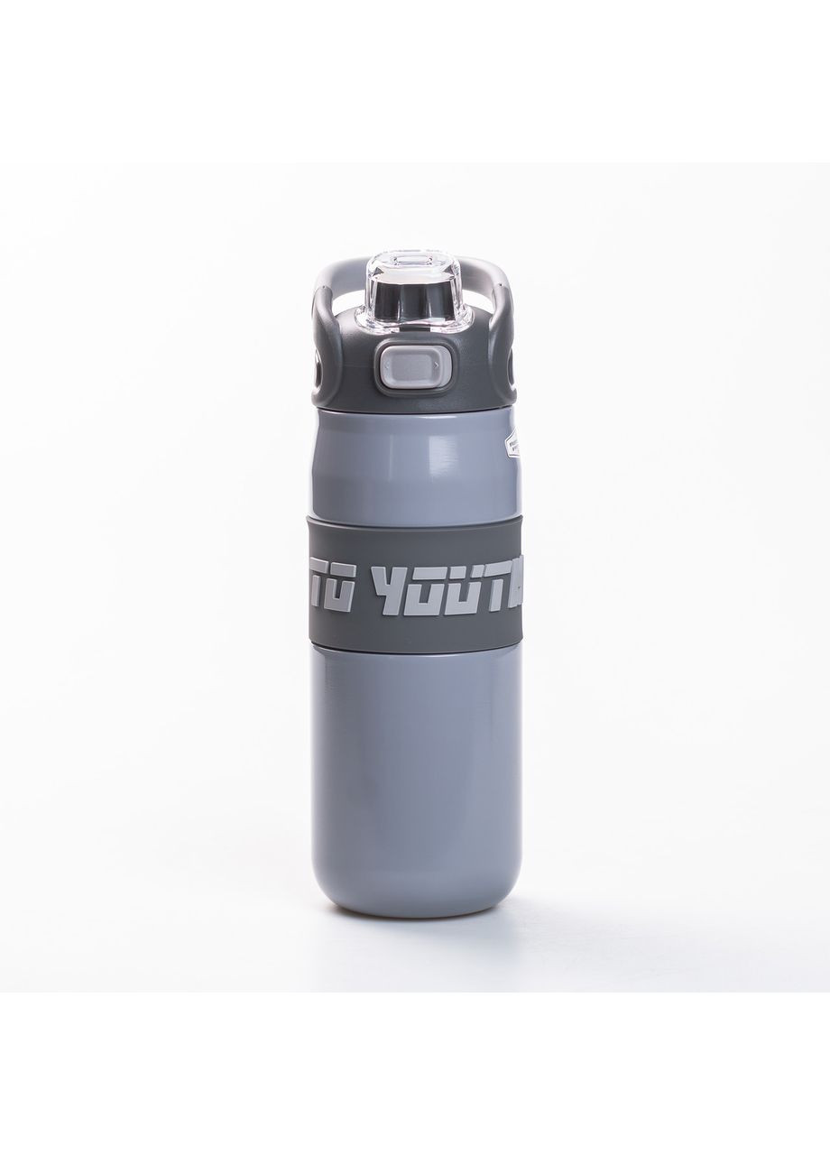 Термос спортивный с мундштуком 680 мл Серый Yiwu (360454723)