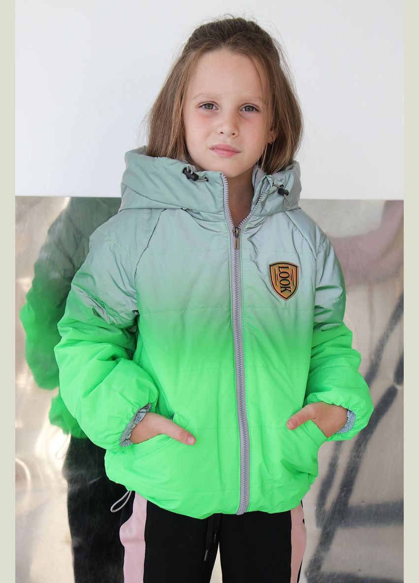 Зеленая демисезонная куртка для девочки KIDZO