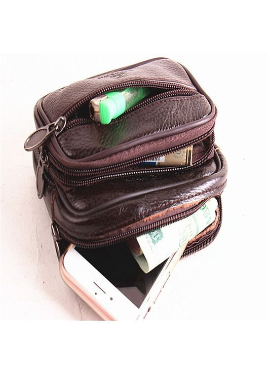 Чоловіча шкіряна сумка на пояс 3 відділення Huang XJXN (330642209)
