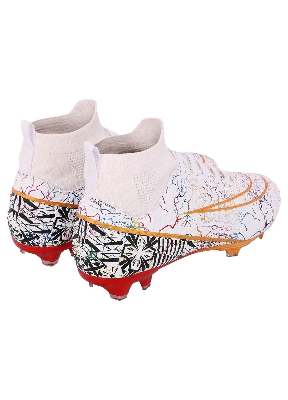 Белые бутсы футбольные с носком 2077-40-45-1 размер SP-Sport