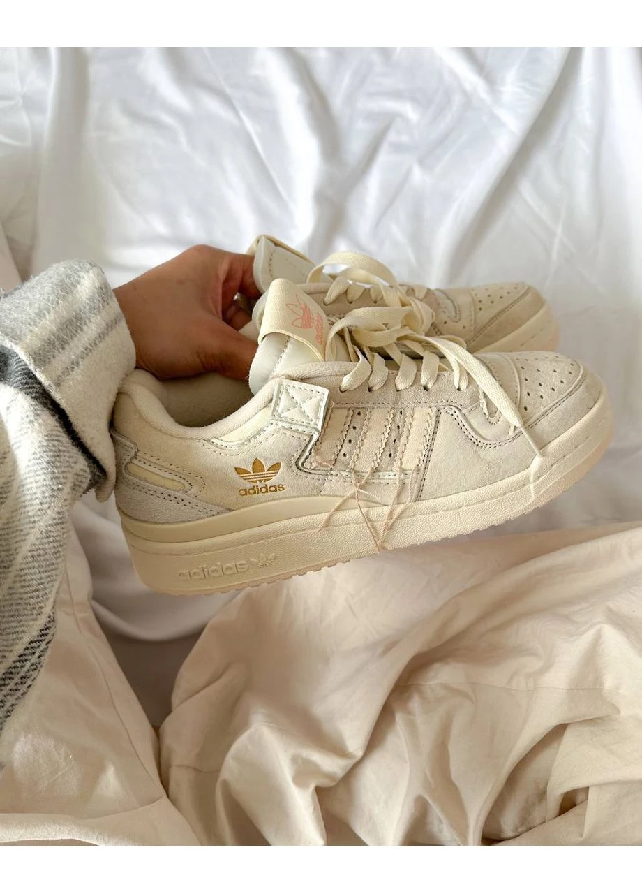 Кроссовки женские и мужские adidas Forum 84 Low Premium Grey Beige | Адідас Форум 84 низькі Преміум серые демисезоны (377178003)