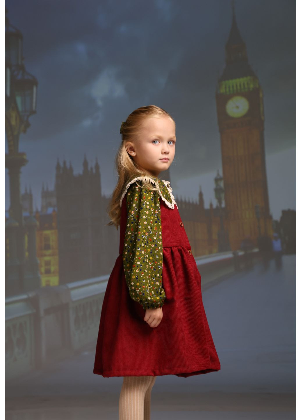 детский сарафан для девочки бордо фрея Darochka