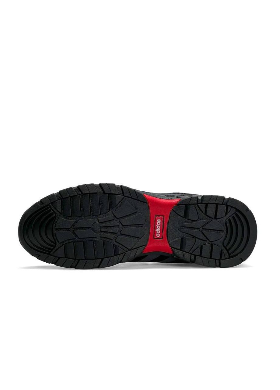 Чорні Осінні кросівки чоловічі adidas black grey red No Brand Terrex
