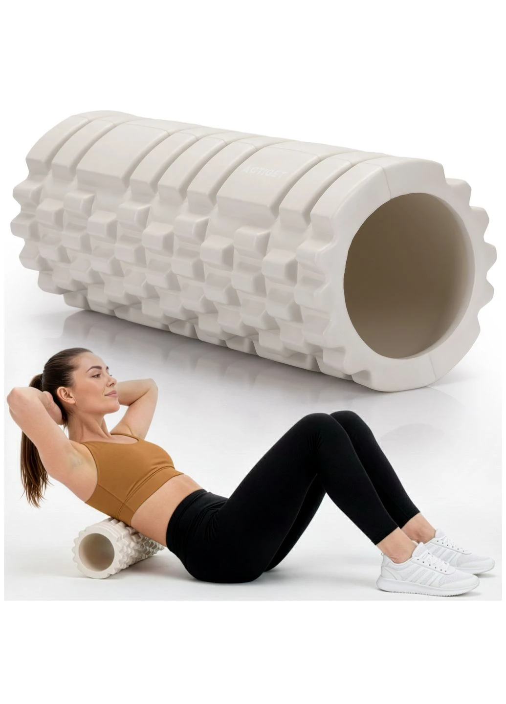 Массажный ролик EVA 33 x 13.5 см (валик, роллер) Biege Actiget ACT0032 (402385339)