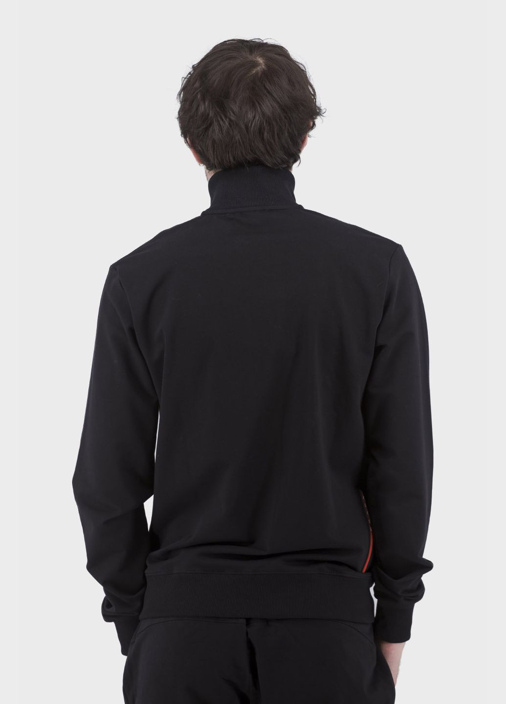 Чоловіча спортивна кофта на блискавці з кишенями чорного кольору (, ), 42429 Prada (329727427)