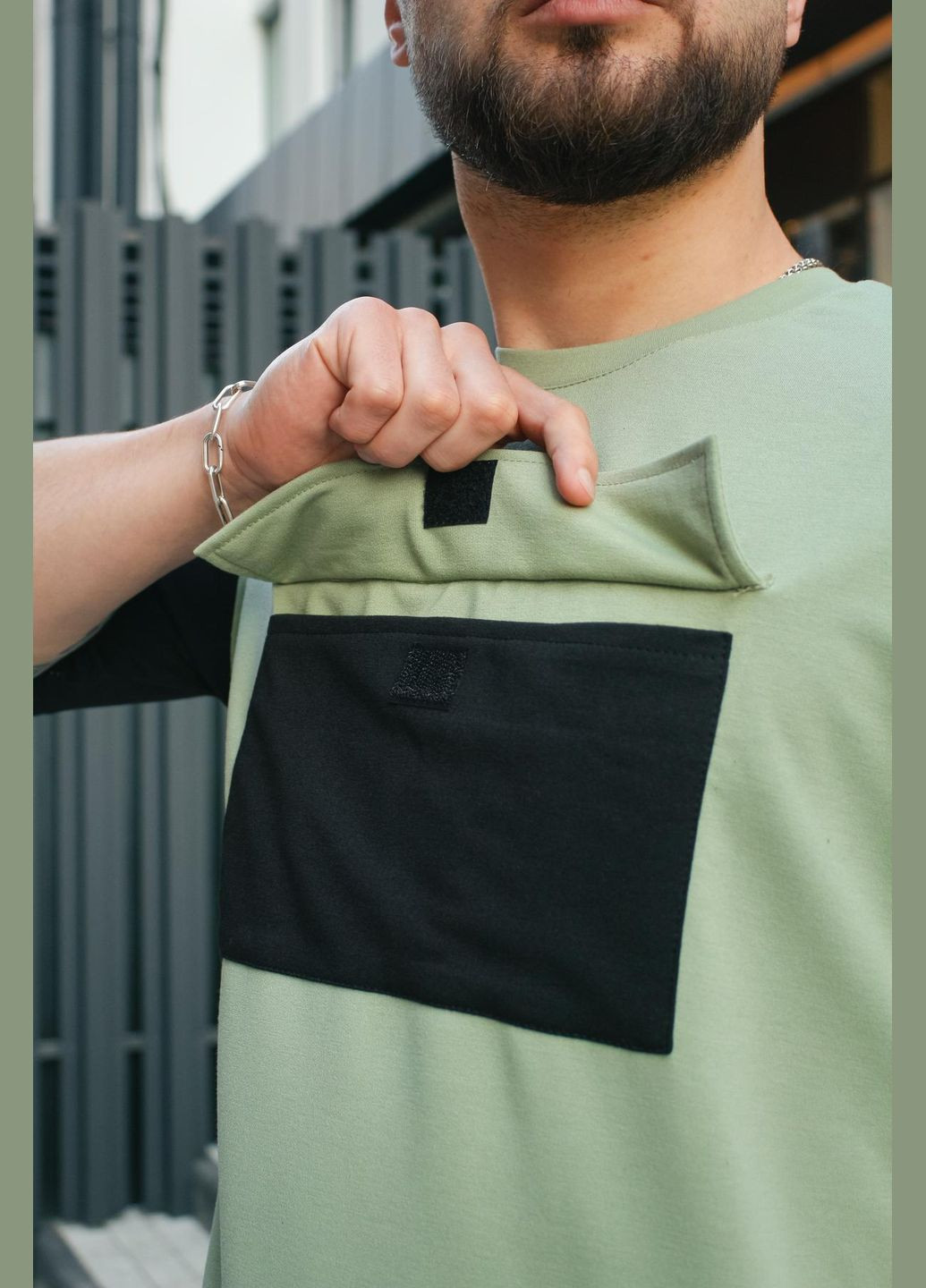 Оливковая футболка мужская "" оливково-черная с коротким рукавом Intruder FreeDom